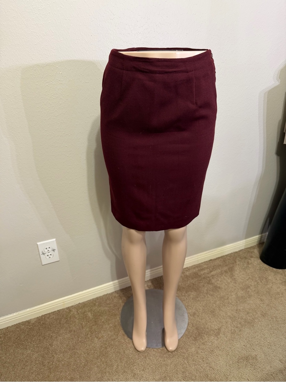 Jones New York Deep Wine Pencil Skirt